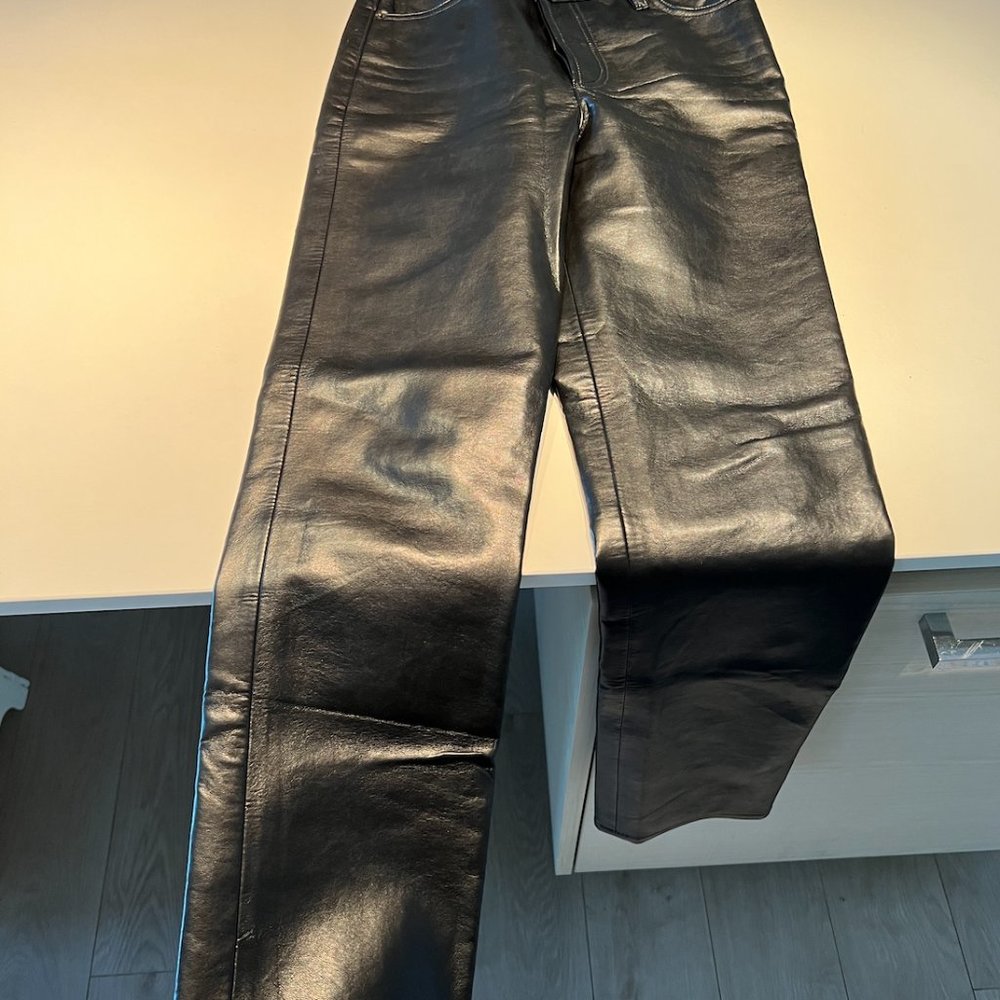 AGOLDE Crisscross Recycled Leather Pants - Picture 6 of 6